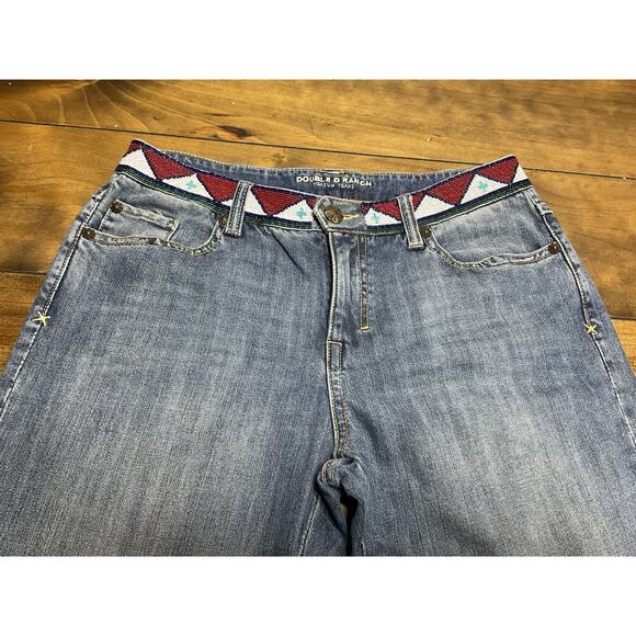 DOUBLE D RANCH Womens Size 11 Beaded Western Jeans ALTERED - Picture 3 of 12
